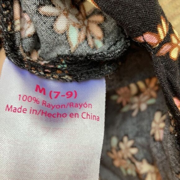 Mushroom print rayon blouse tie front - Picture 5 of 6